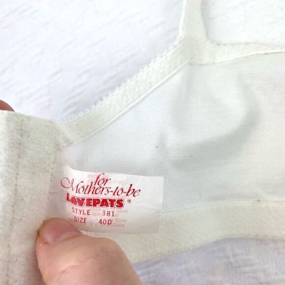 BUY 1 GET 1 FREE nursing bra cream white love pats for mothers to be size 40d st - Picture 8 of 10